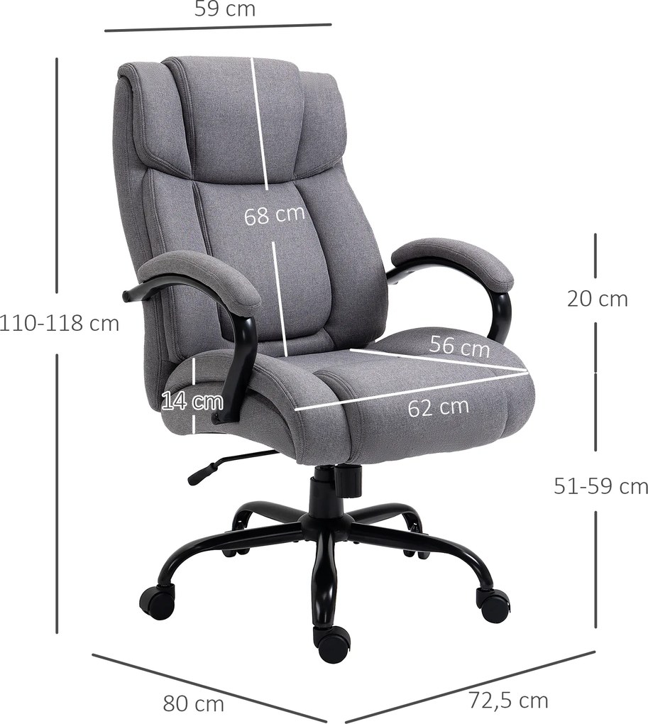 Vinsetto Krzesło Biurowe z Funkcją Przechylania do Biurka z Regulacją Wysokości Zielone | Aosom PL