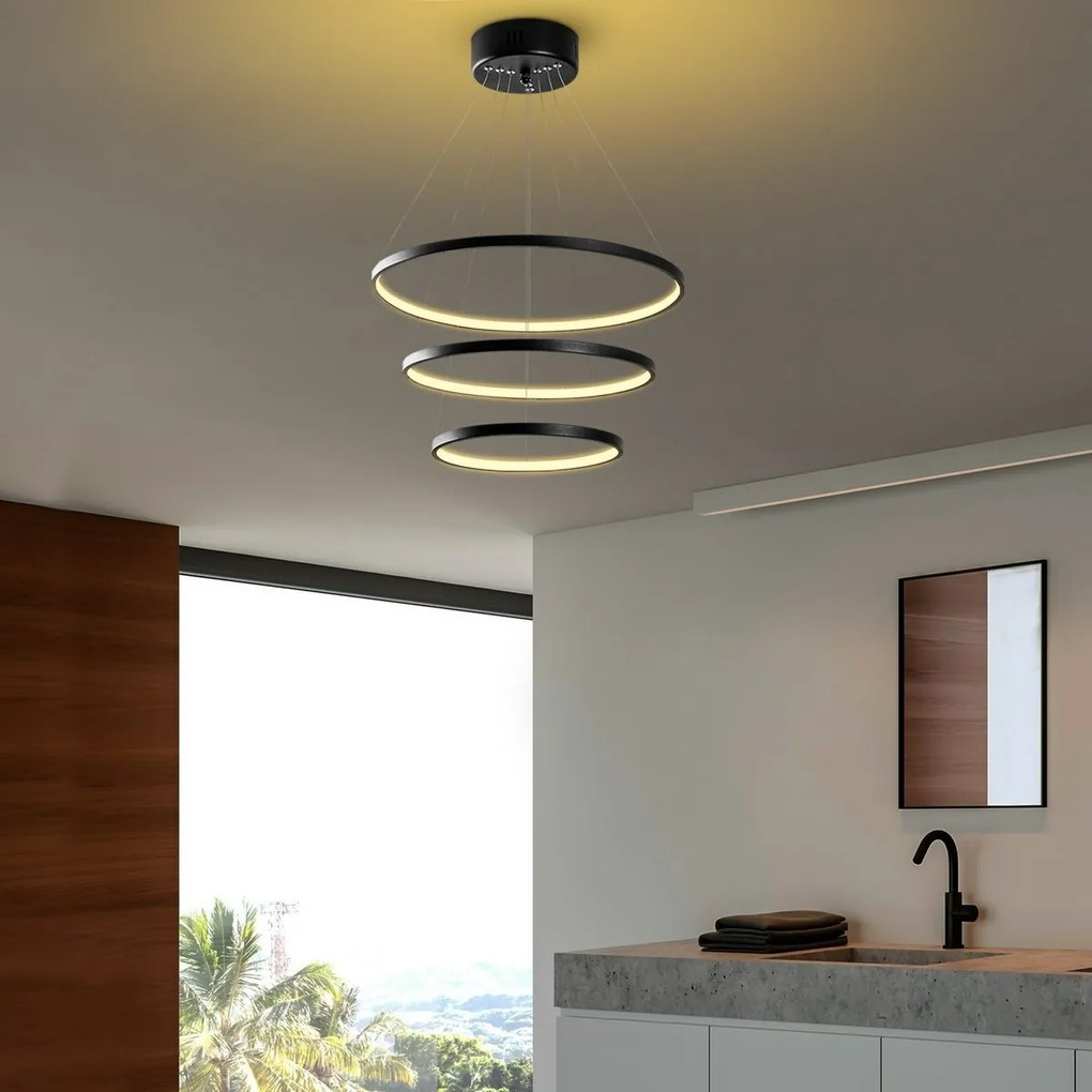 Lampa wisząca LED Simit - 13697, czarny