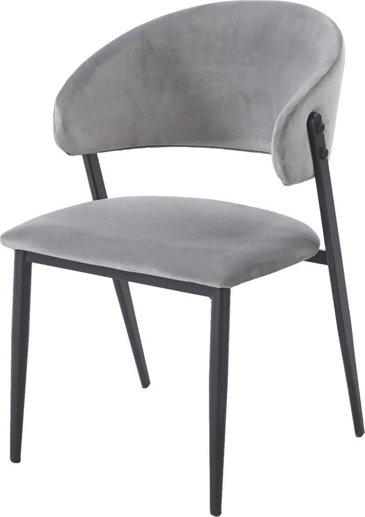 Eleganckie krzesło do jadalni K48-FX, czarny stelaż