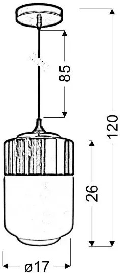 Miedziana nowoczesna lampa wisząca - D155 wybór