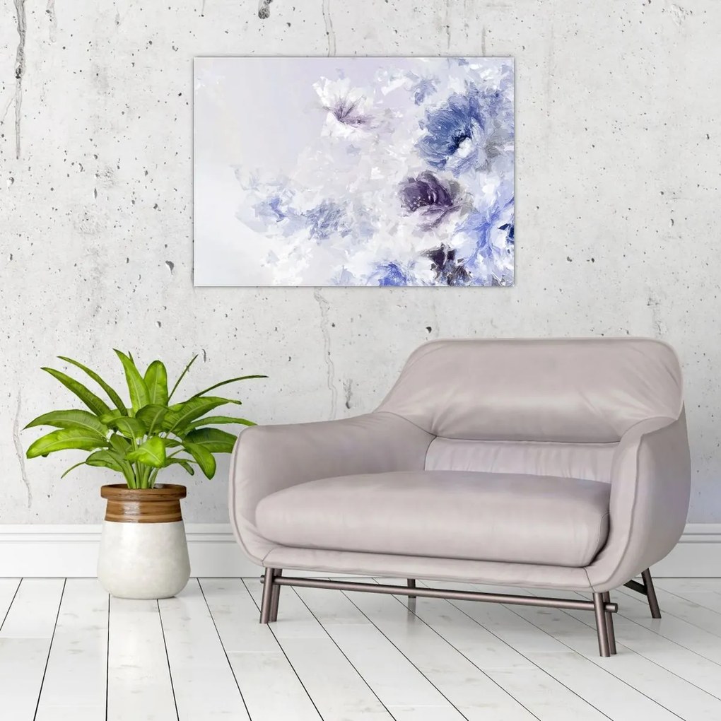 Obraz - Kwiaty, teksturowane malarstwo (70x50 cm)