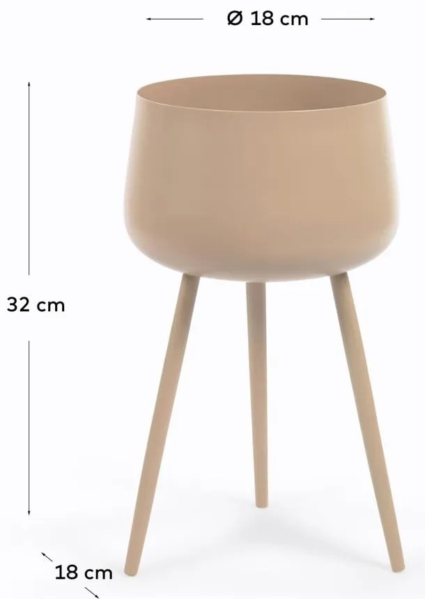 Metalowy kwietnik ø 18 cm (wysokość 32 cm) Apia – Kave Home