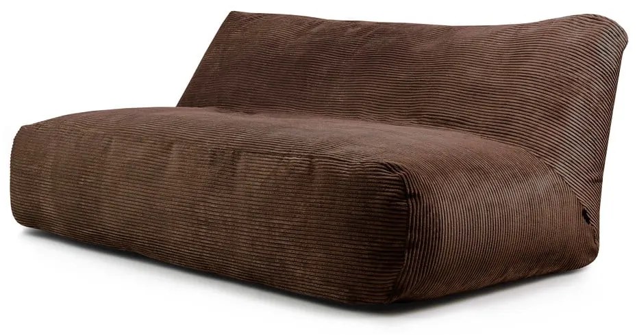 Ciemnobrązowy sztruksowy worek do siedzenia Sofa Tube 190 – SLOWDOWN