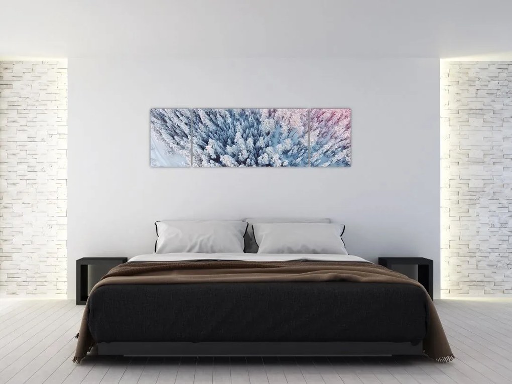 Obraz ośnieżonych drzew (170x50 cm)