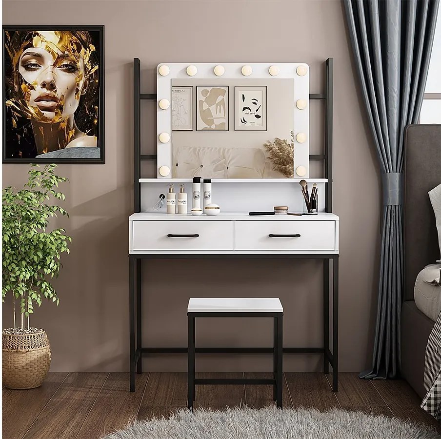 Toaletka biały 90x40x146 luvia