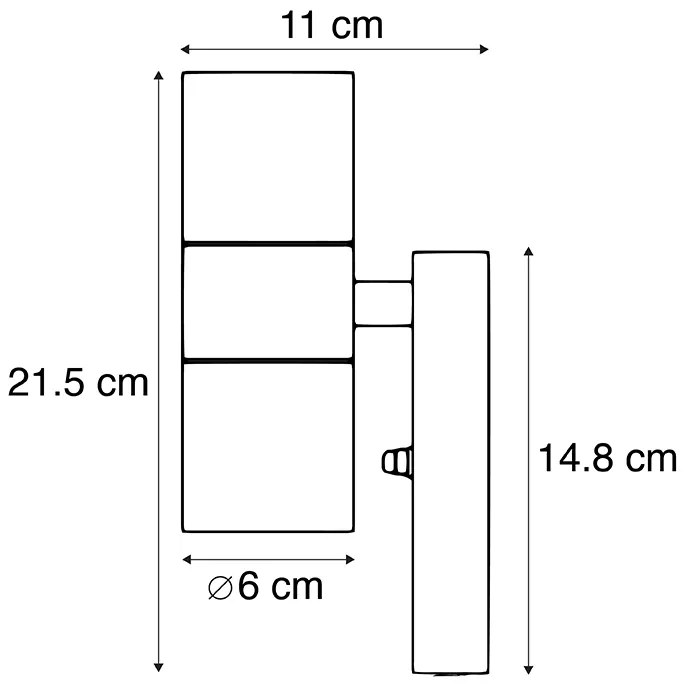 Zewnetrzna Kinkiet / Lampa scienna zewnętrzny antracyt IP44 z czujnikiem zmierzchu - Duo Nowoczesny Oswietlenie zewnetrzne