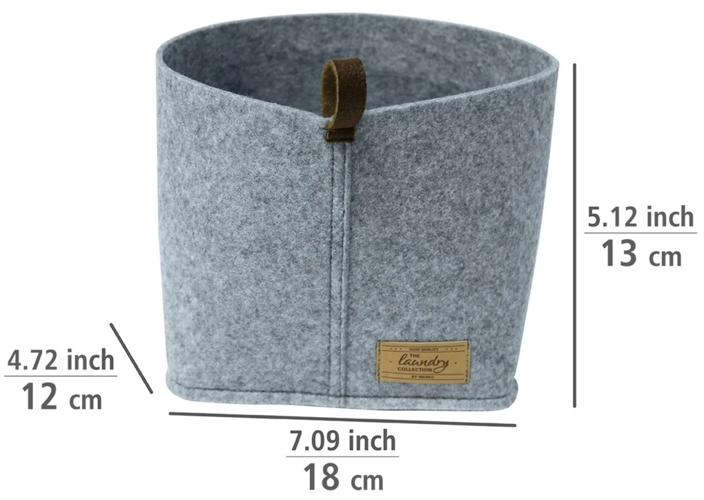 Organizer na kosmetyki i drobne przedmioty FELI, z imitacji filcu, 18 x 13 x 12 cm, WENKO