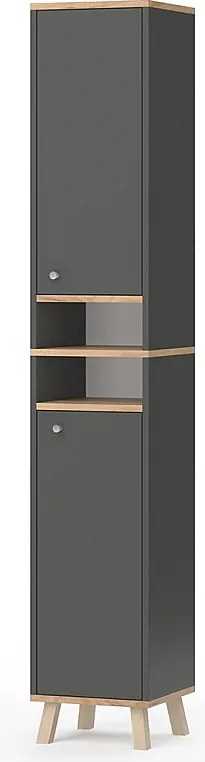 Szafka łazienkowa antracyt 30x30x174 senyo