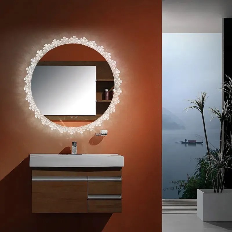 LUSTRO ŚCIENNE LED KRYSZTAŁOWE 80cm X013
