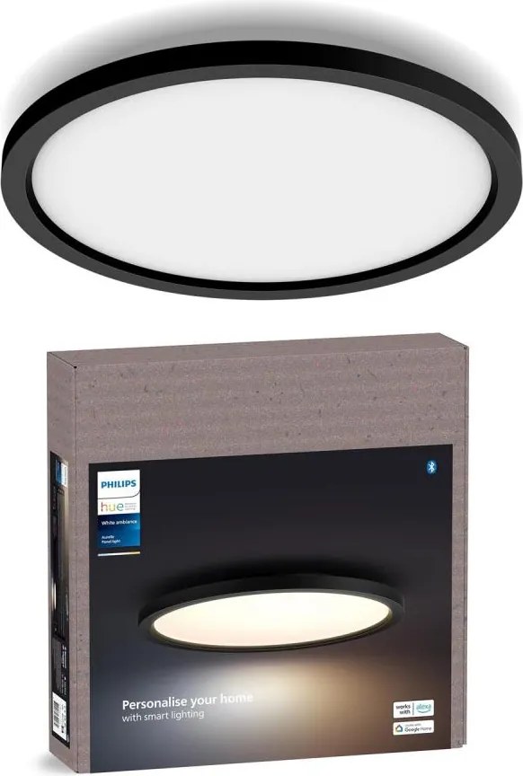Philips - ściemnialna oprawa sufitowa Hue AURELLE LED/21W/230V śr. 39,5 cm czarna