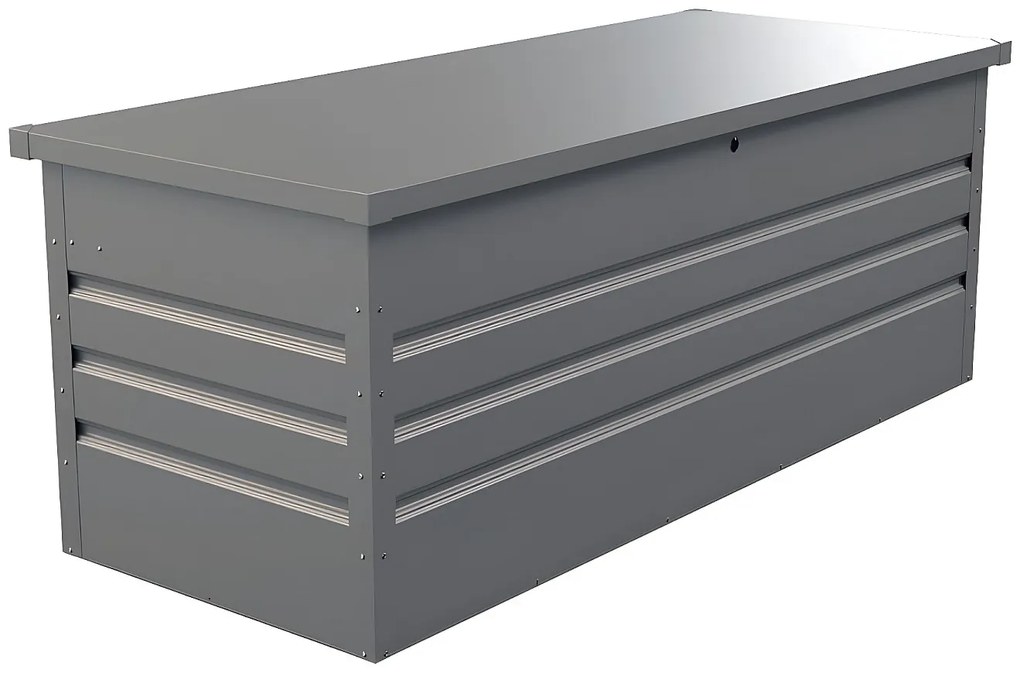 Skrzynia ogrodowa z szarej stali galwanizowanej TOMASO - pojemność 582 l