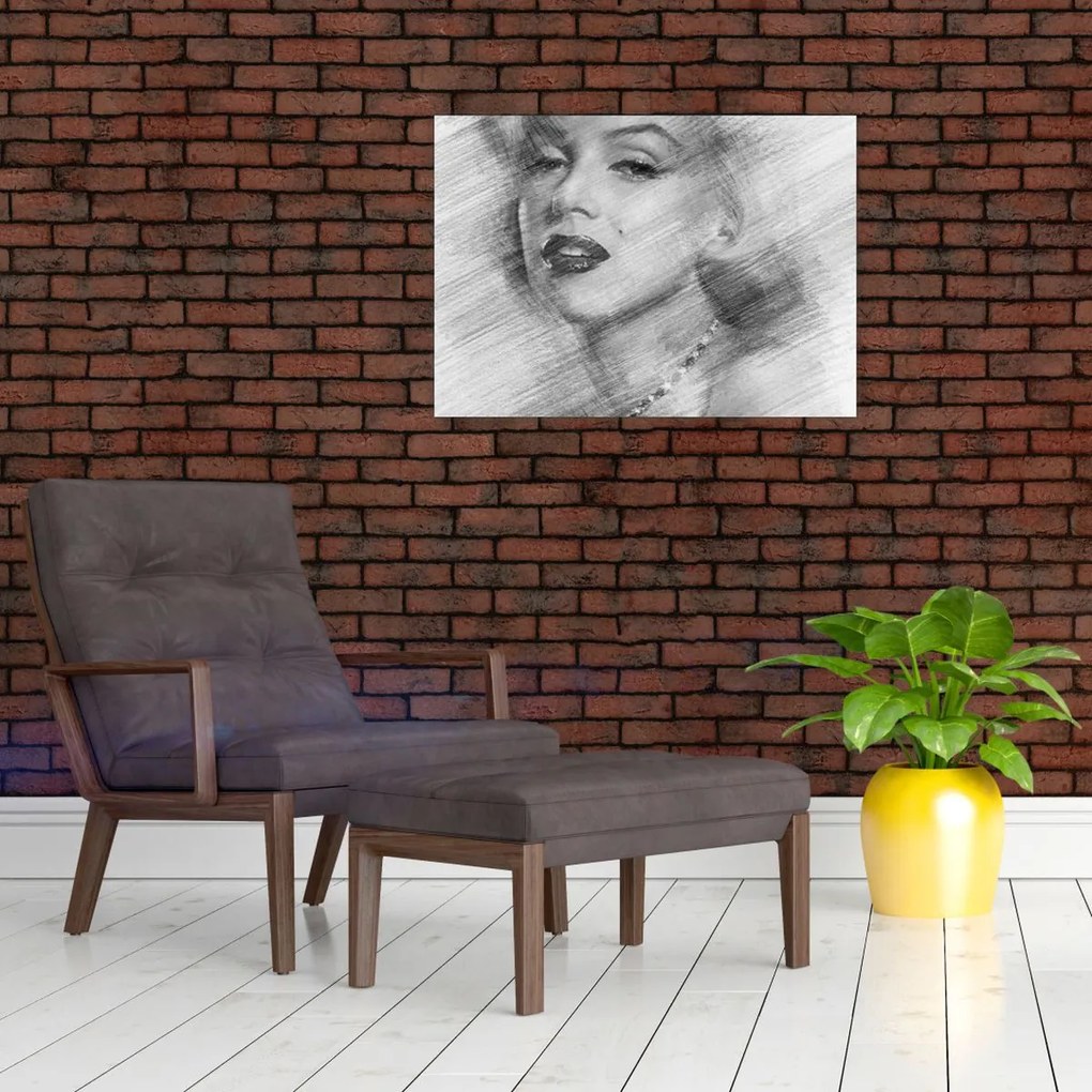 Obraz na szkle - Portret Marilyn Monroe (70x50 cm)