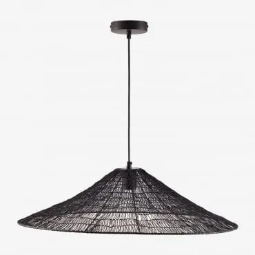 Lampa Sufitowa Ø65 Cm Z Żelaza Benilde Czarna - Sklum