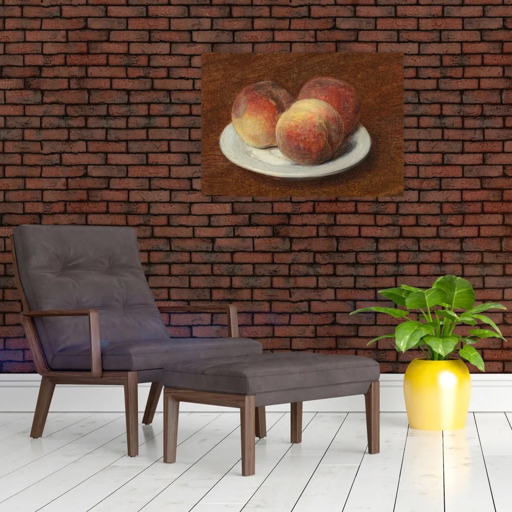 Obraz - Henri Fantin-Latour, Three Peaches on a Plate, reprodukcje (70x50 cm)