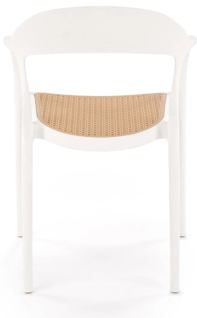 K530 krzesło biały naturalny, nowoczesne, skandynawskie, polipropylen