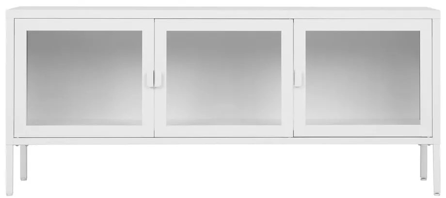 Biała metalowa szafka pod TV 130x55 cm Brisbane – House Nordic