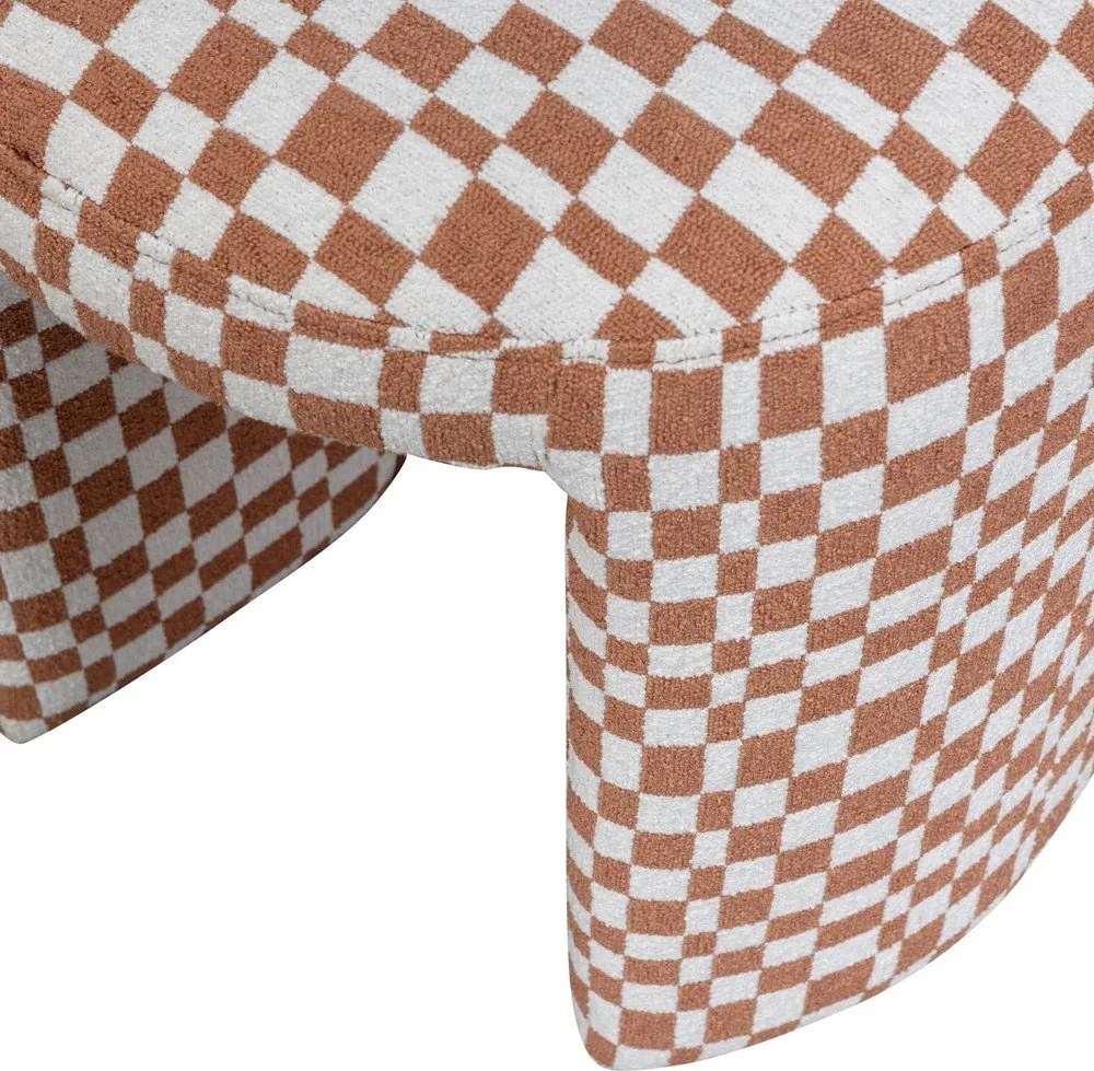 Pomarańczowy tapicerowany stołek Charlie – WOOOD