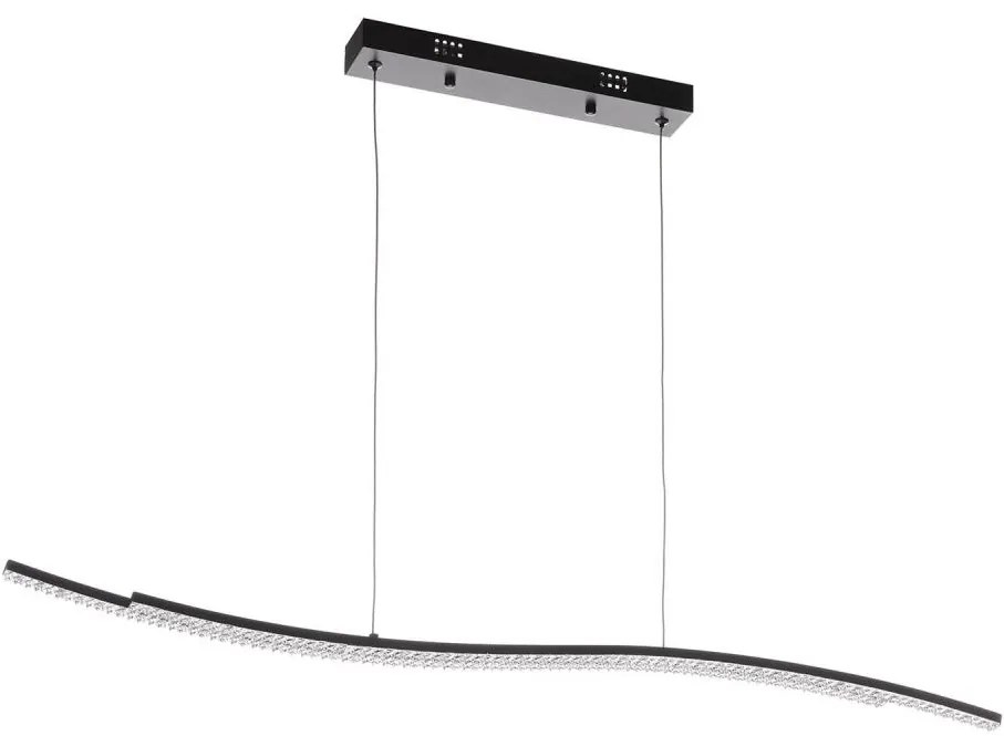ONLI - LED Żyrandol na lince ONDA LED/30W/230V 4000K czarny
