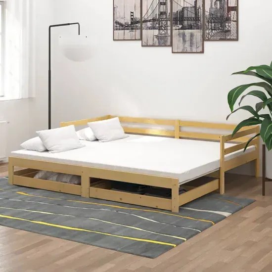 Skandynawskie łóżko z szufladami - Ikis 3X 90 / 180 x 200 cm