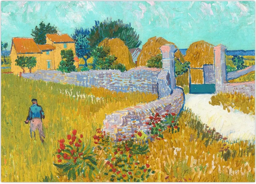 Obraz - Vincent van Gogh, Farmhouse in Provence, reprodukcje (70x50 cm)