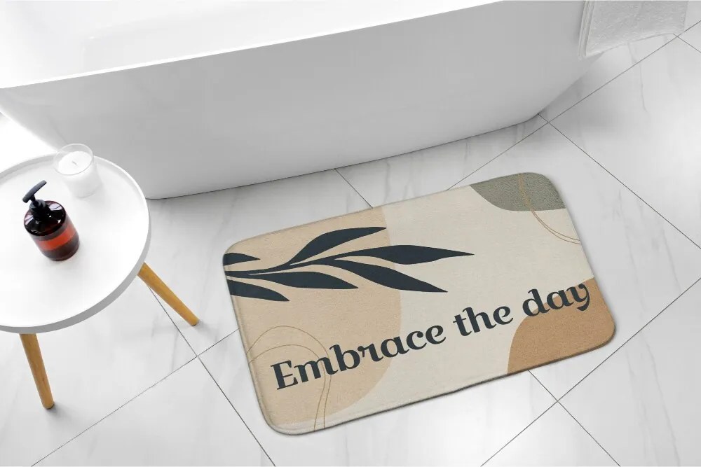 Antypoślizgowy dywanik łazienkowy Antypoślizgowy dywanik łazienkowy Roślina Liść