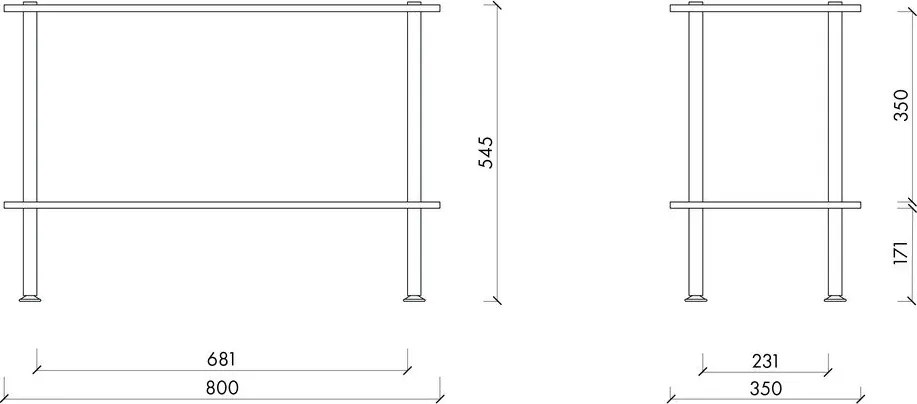 Regał w dekorze dębu w naturalnym kolorze 80x54,5x35 cm Teidi – noo.ma