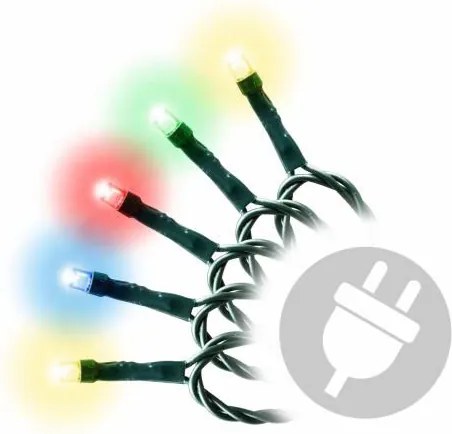 Świąteczny LED łańcuch - 4 m, 40 LED, kolorowy