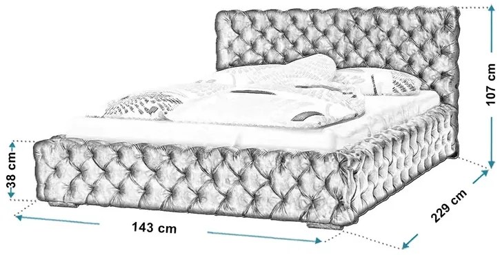 Pojedyncze łóżko ze schowkiem 120x200 Albert 2X - 36 kolorów