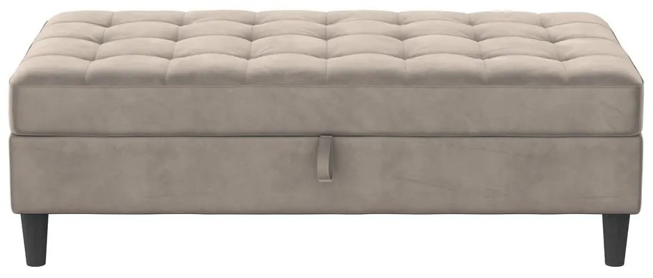 Szary aksamitny podnóżek Presley – Støraa