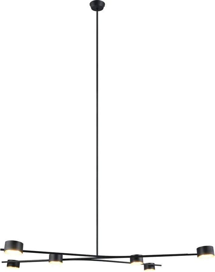 Czarna metalowa lampa wisząca Coda – Trio Select