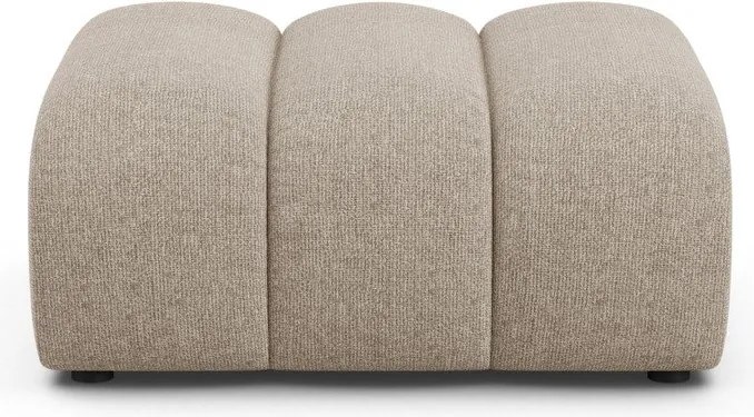 Beżowy podnóżek z tkaniny szenilowej Lupine – Micadoni