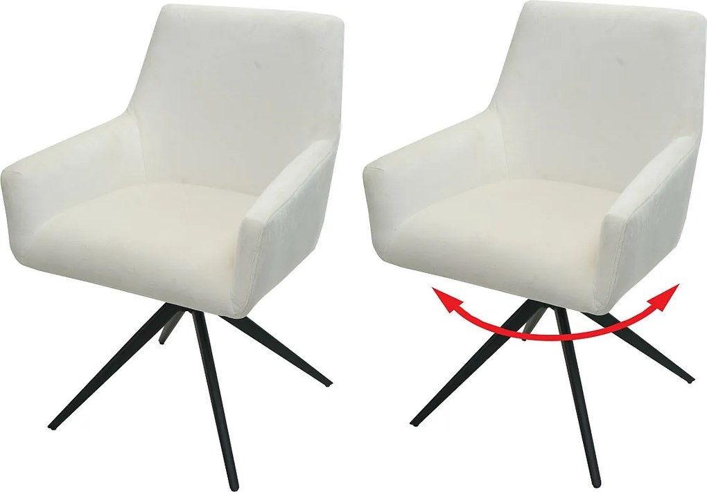 Krzesło do jadalni MCW-L91 (zestaw 2 sztuk),  kremowo-beżowy