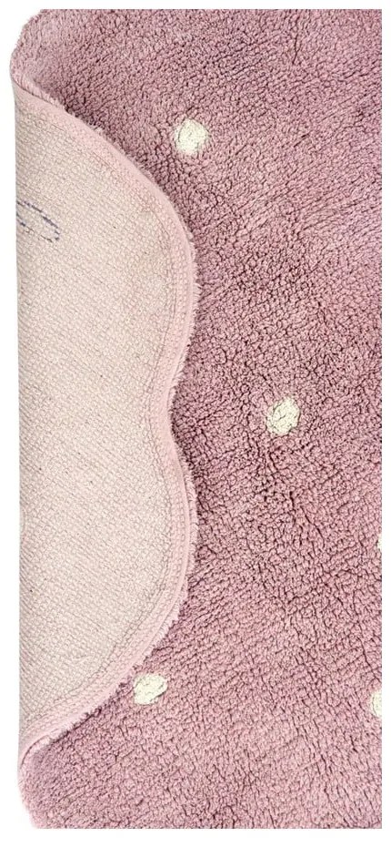 Różowy bawełniany dywan dziecięcy tkany ręcznie odpowiedni do prania ø140 cm Little Biscuit Pink – Lorena Canals