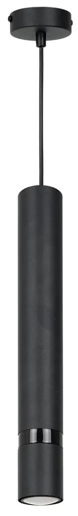 Lampa wisząca JOKER ALL BLACK 1xGU10, czarna, pojedyncza, tuba