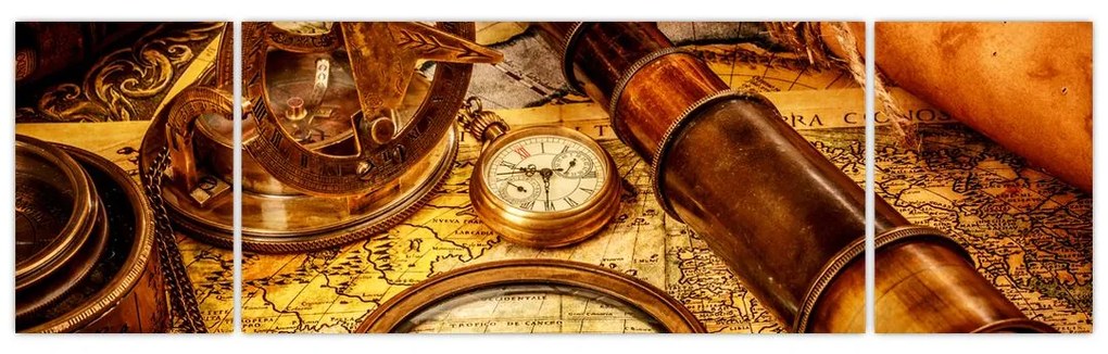 Obraz - Historyczne narzędzia marynarzy (170x50 cm)