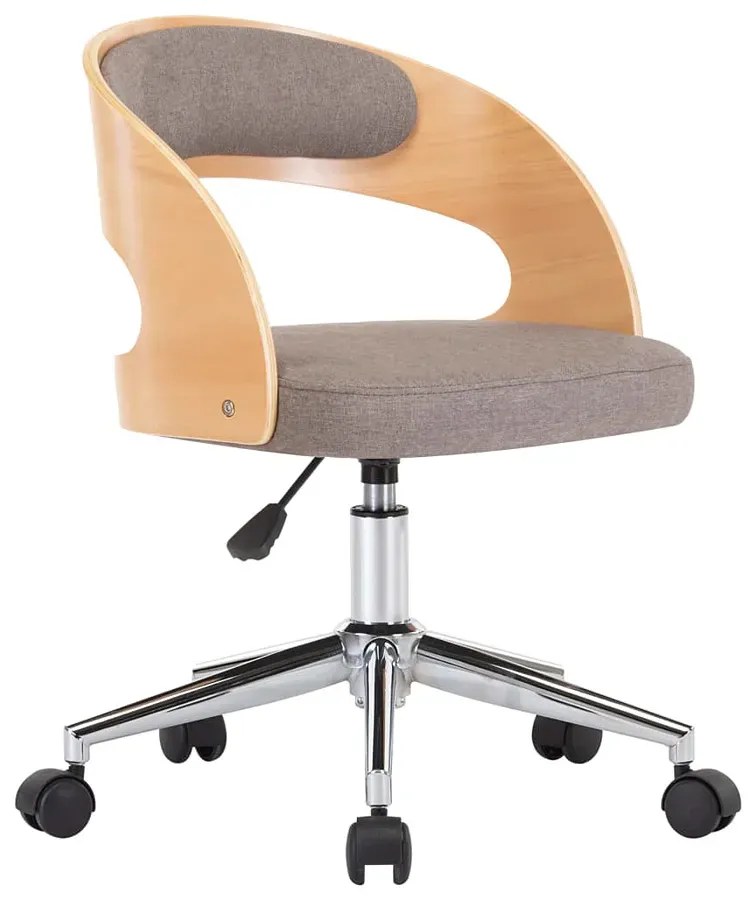 Tapicerowany fotel obrotowy retro taupe T4-F82