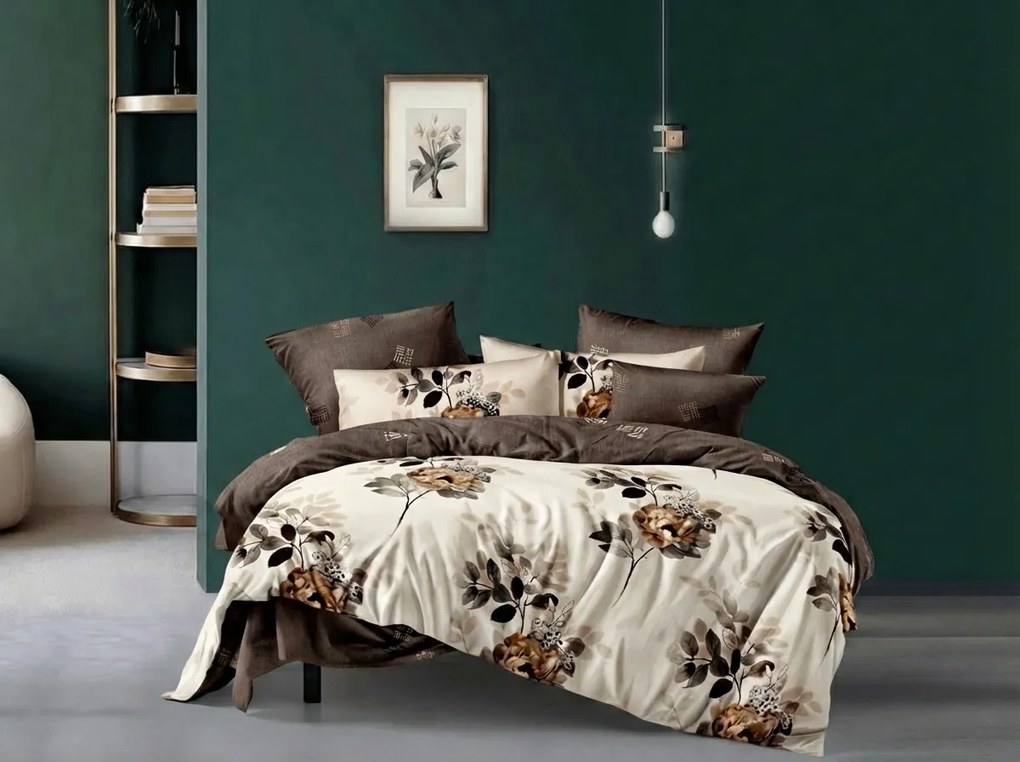 PrzytulneMieszkanie.pl PrzytulneMieszkanie.pl Dwustronna pościel DUO SENSE CARMELIA wzorzysta + poszewka na poduszkę 40x50 cm GRATIS Rozmiar pościeli: 70 x 90 cm | 140 x 200 cm