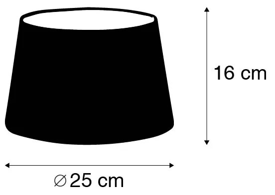 Abażur lniany brązowy 25/16