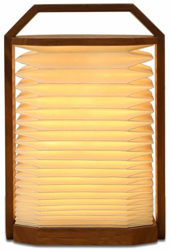 Biała/w ciemnym naturalnym kolorze dekoracja świetlna na USB Origami – Gingko