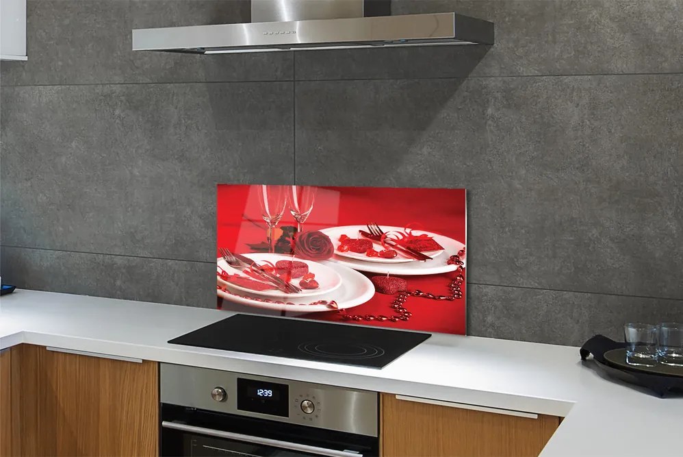 Panel nad Blat Kuchenny Róża, Serca i Kieliszki