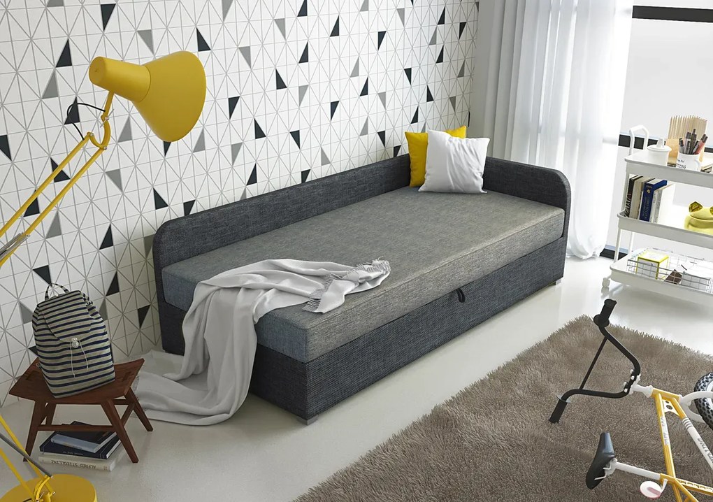 Tapczan Młodzieżowy Szary + Grafit T5-H12