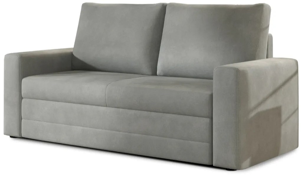 Rozkładana sofa 2-osobowa WAVE, jasnoszara
