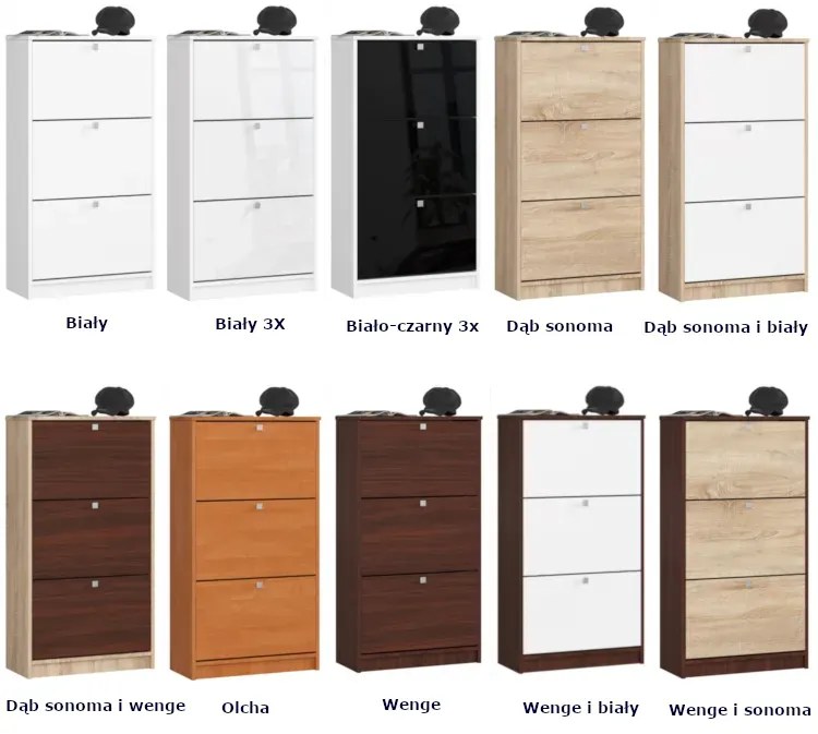 Szafka na buty w kolorze dąb sonoma/biały Z2-Z50