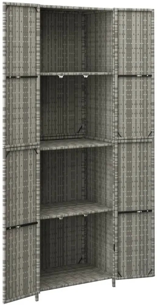 Szara pojemna szafa gospodarcza do garażu C8-G51