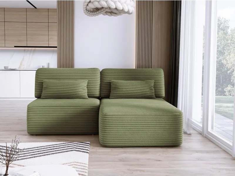 Narożnik TILIA wolnostojący układ L strona Prawa z funkcją spania w tkaninie Tilia 37