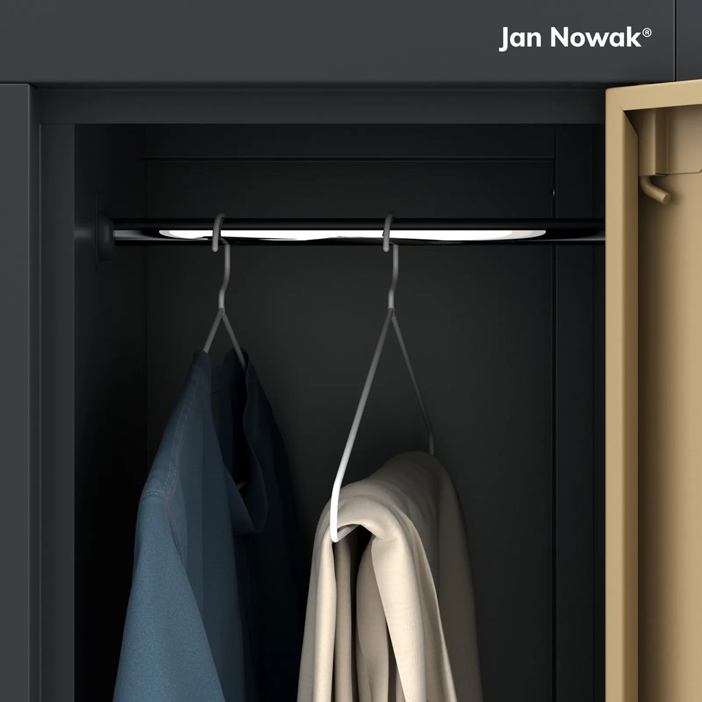 Szafa socjalna 6-drzwiowa Eco Design Igor 90x45x185 cm antracyt/orzech