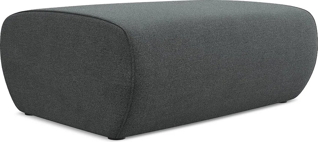 Pufa - z tkaniny strukturalnej - szary - NANEA