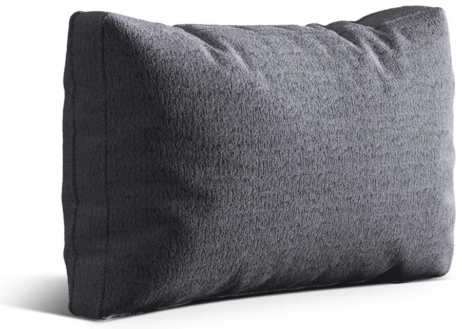 Ciemnoszara poduszka na sofę z materiału bouclé Kemi – Cosmopolitan Design