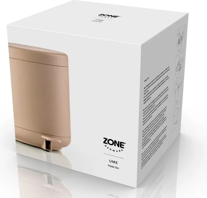 Beżowy kosz na śmieci z pedałem 4 l Ume – Zone