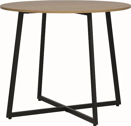 PROMOCJA Okrągły stół jadalny z blatem w dekorze dębu LUNA 90x90 II. jakość